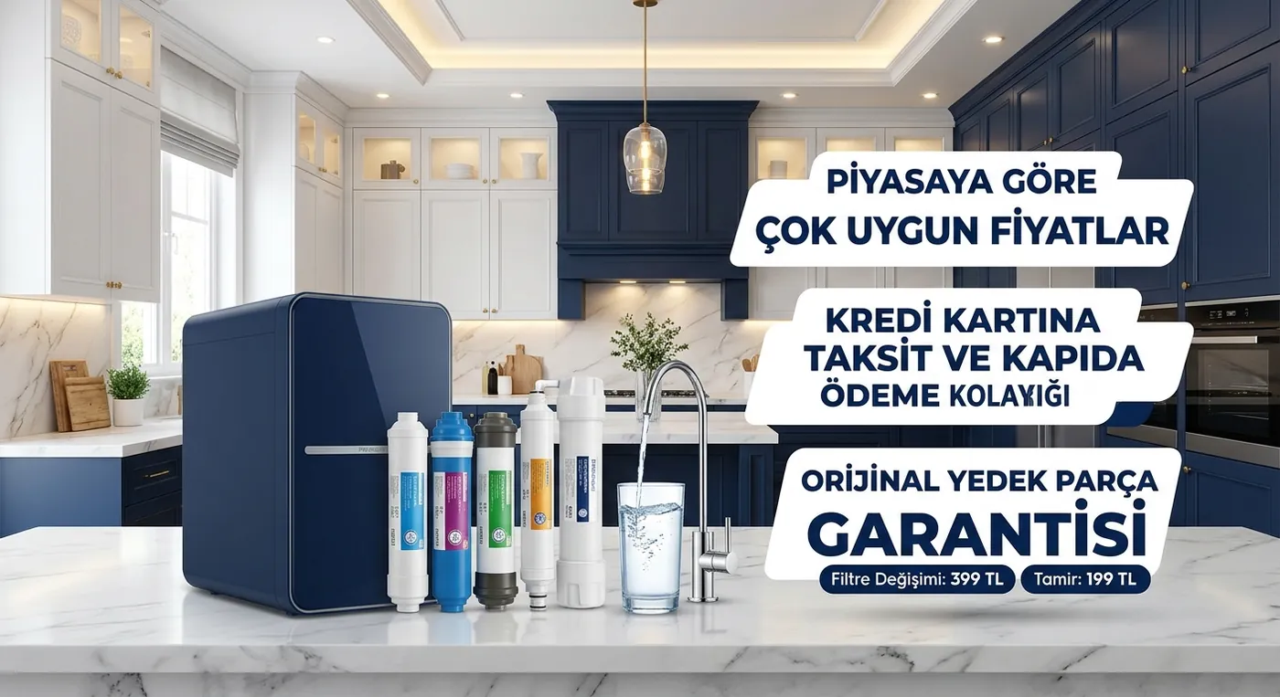 Su arıtma filtre değişimi ve tamirde uygun fiyatlar, orijinal yedek parça garantisi